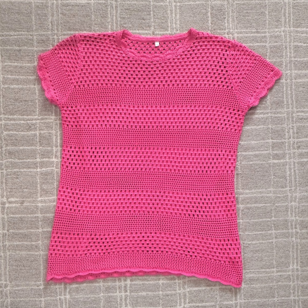 AMAZON • Pink Crochet Swim Coverup Dress